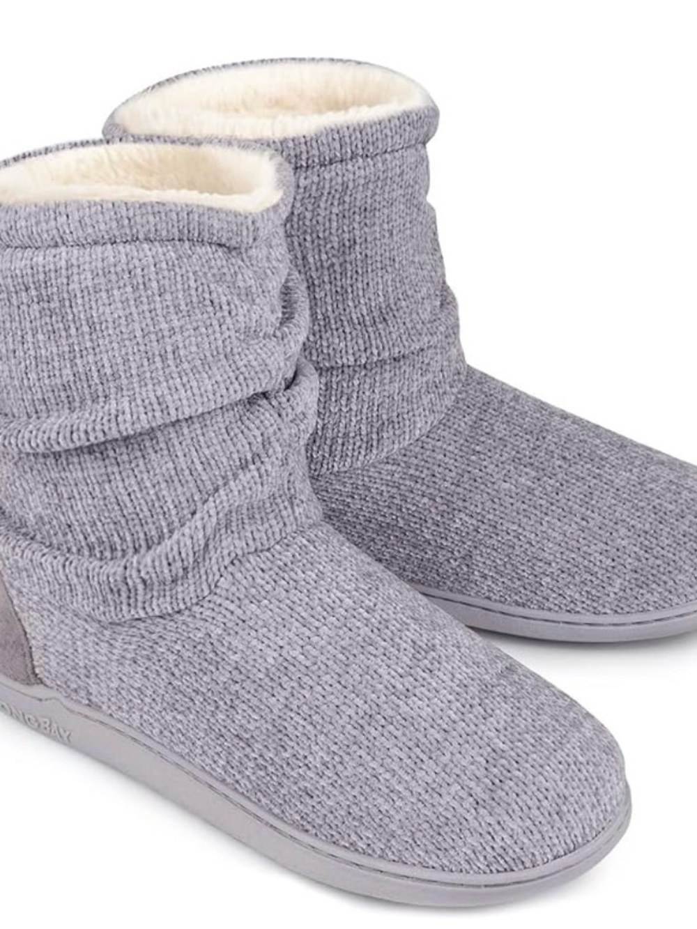 LONG BAY Plush Knit Women's Slipper Booties
